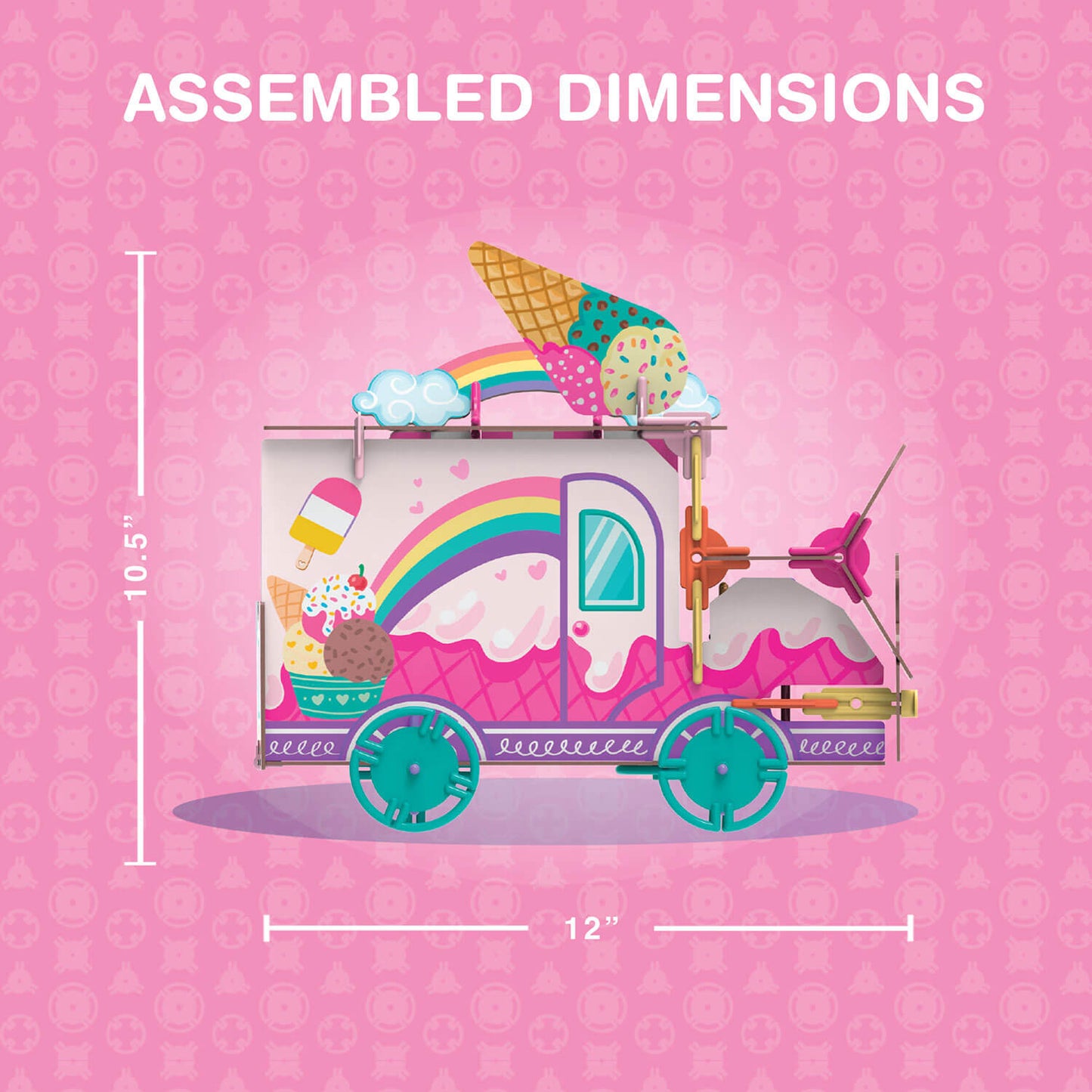 Pinxies Unicorn Ice Cream Truck is a STEM authenticated building set for ages 6+