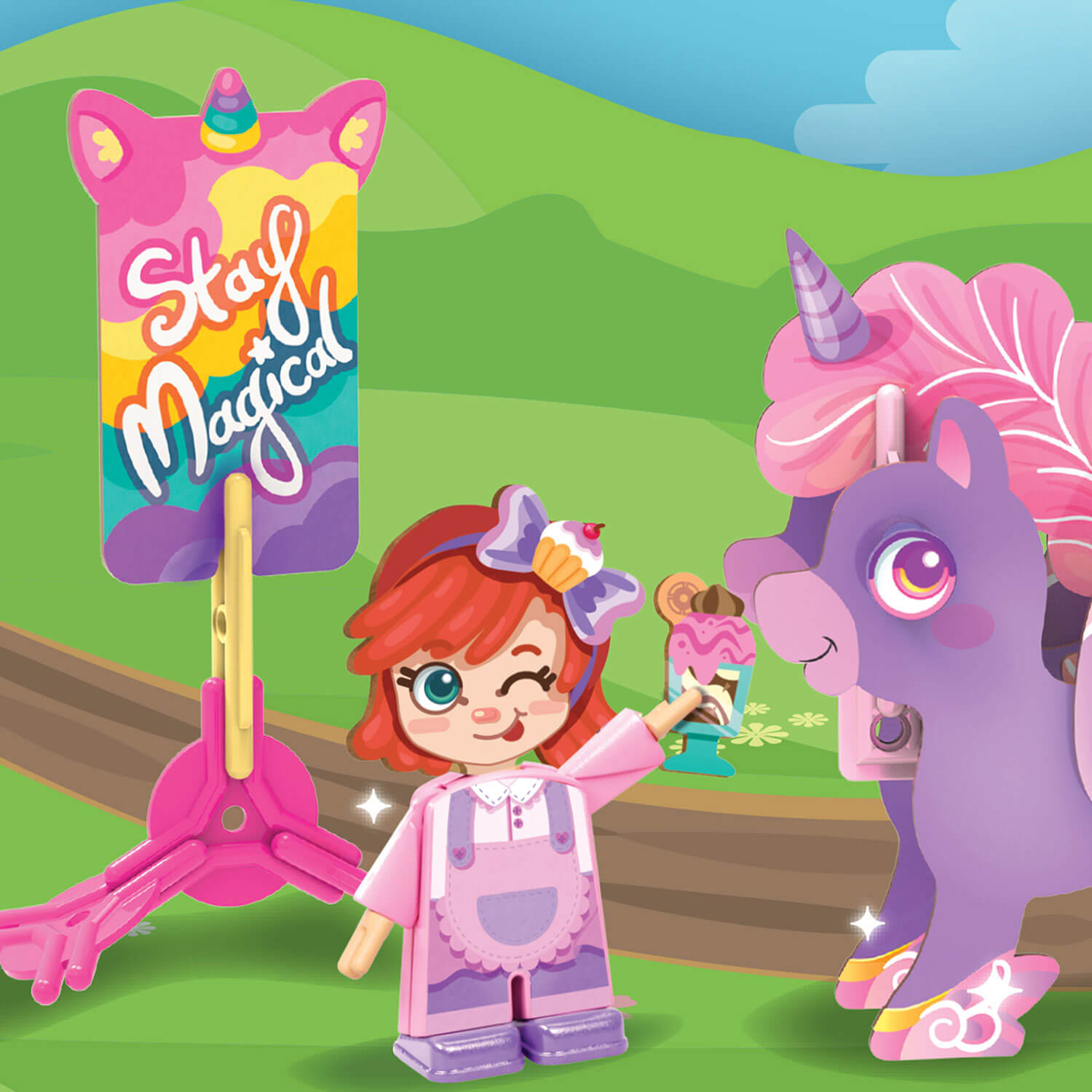 Pinxies Unicorn Ice Cream Truck is a STEM authenticated building set for ages 6+