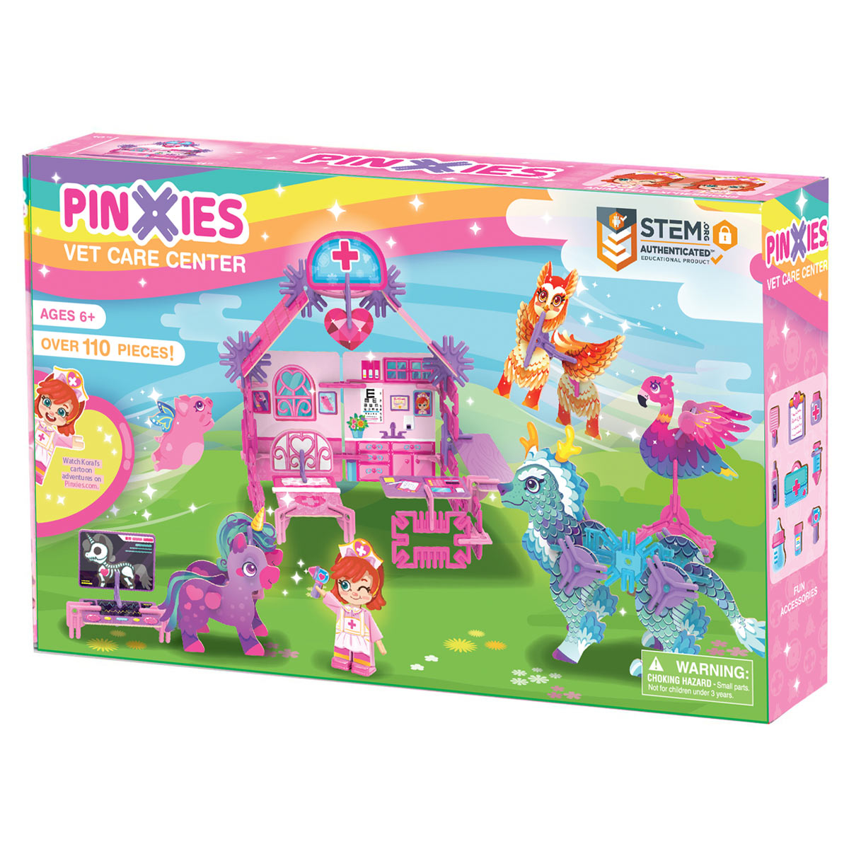 Pinxies Vet Care Center is a STEM authenticated building set for ages 6+