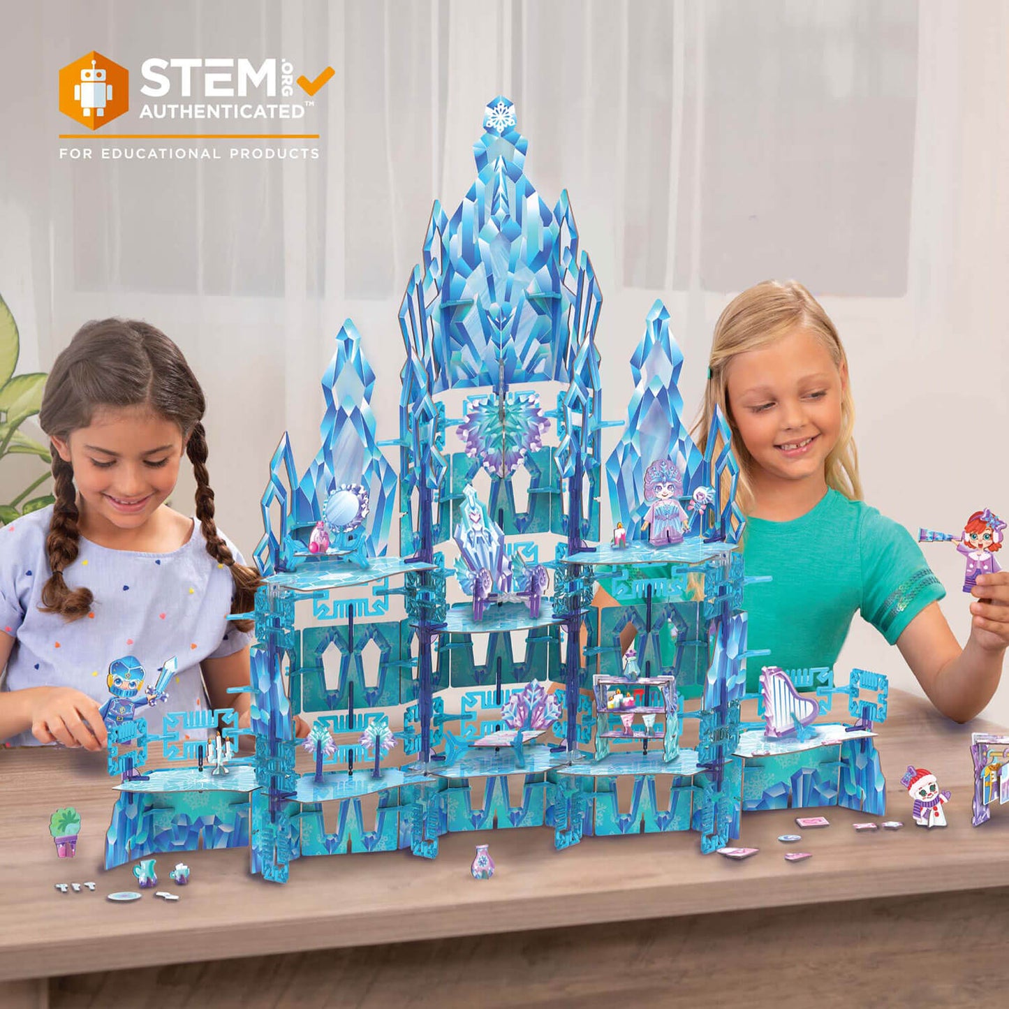 Pinxies Enchanted Ice Castle is a STEM authenticated building set for ages 6+