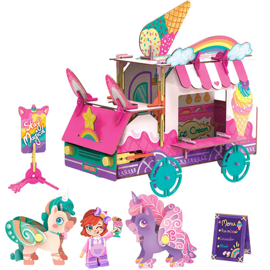 Pinxies Unicorn Ice Cream Truck is a STEM authenticated building set for ages 6+