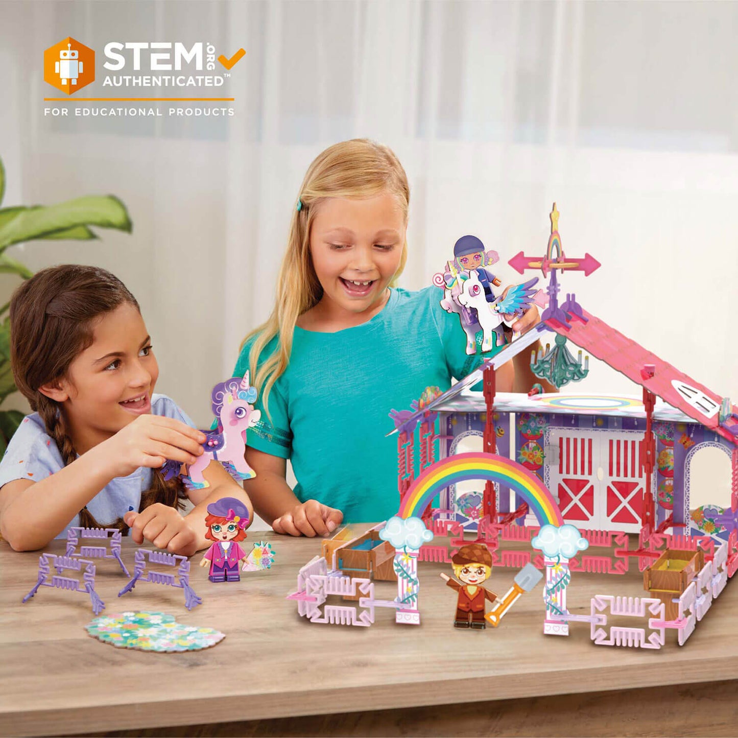 Pinxies Unicorn Barn is a STEM authenticated building set for ages 6+
