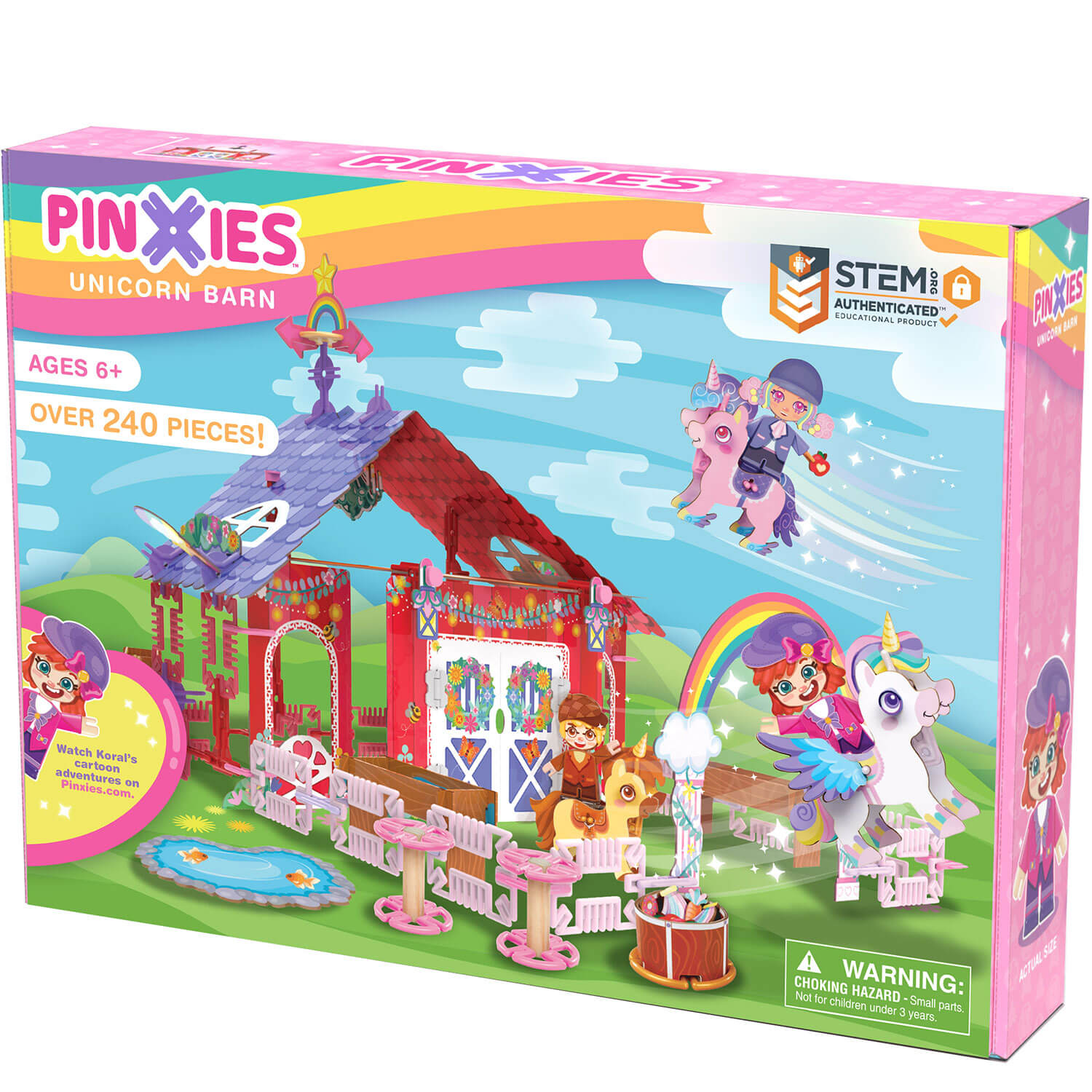 Pinxies Unicorn Barn is a STEM authenticated building set for ages 6+