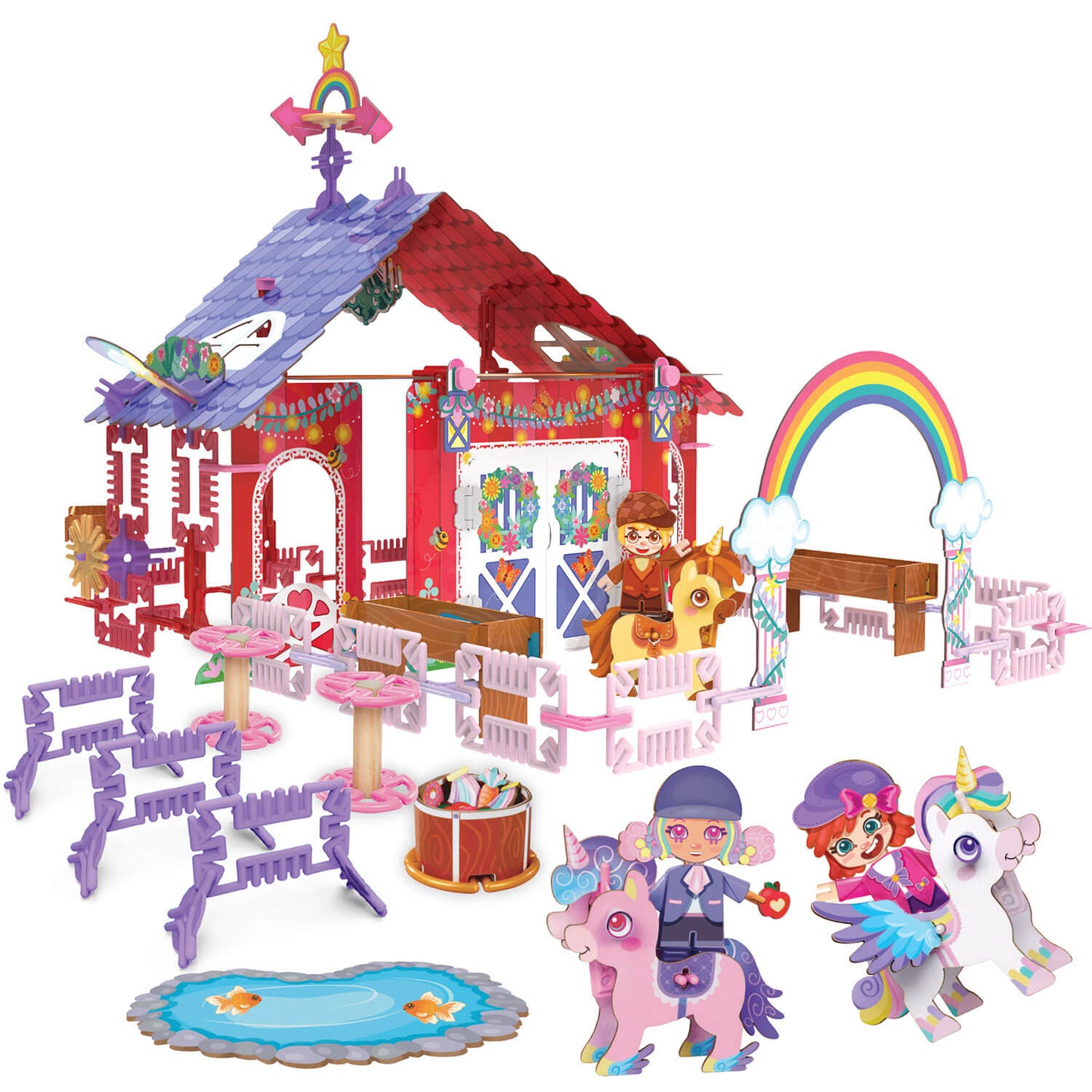 Pinxies Unicorn Barn is a STEM authenticated building set for ages 6+